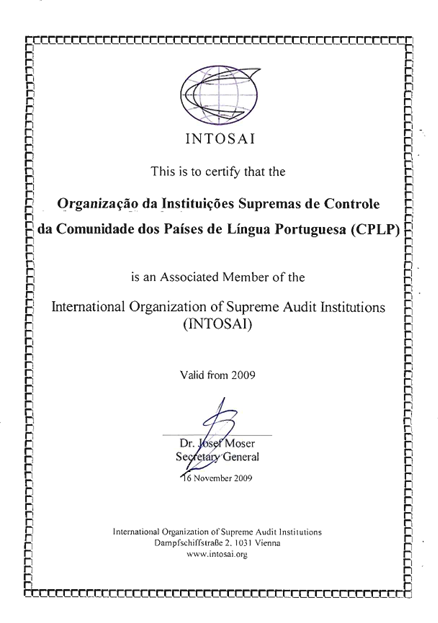 Carta de Adesão à INTOSAI